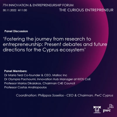 “Fostering the journey from research to entrepreneurship”: Present debates and future directions for the Cyprus ecosystem