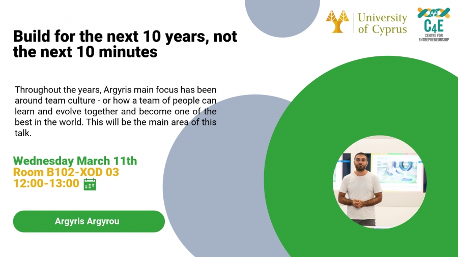 Build for the next 10 years, not the next 10 minutes