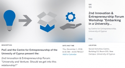 2nd Innovation &amp; Entrepreneurship Forum: The Workshop: Embarking in a University Venture Journey